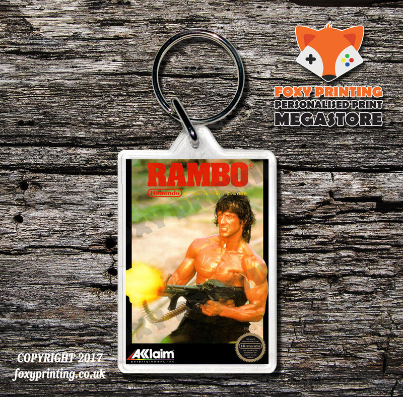 Rainbow Islands Retro NES Game Cover Art Gaming Keyring