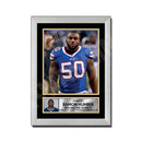 Ramon Humber 1 Limited Edition Football Signed Print - American Footballer