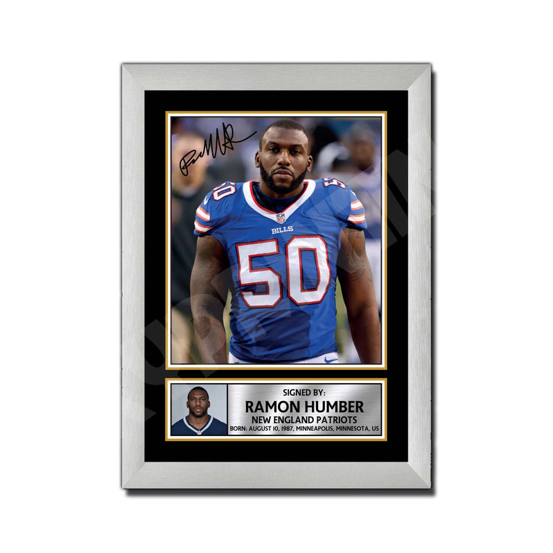 Ramon Humber 1 Limited Edition Football Signed Print - American Footballer