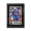 Ramon Humber 2 Limited Edition Football Signed Print - American Footballer