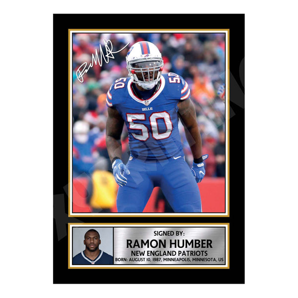 Ramon Humber 2 American Football Printed Signature Print