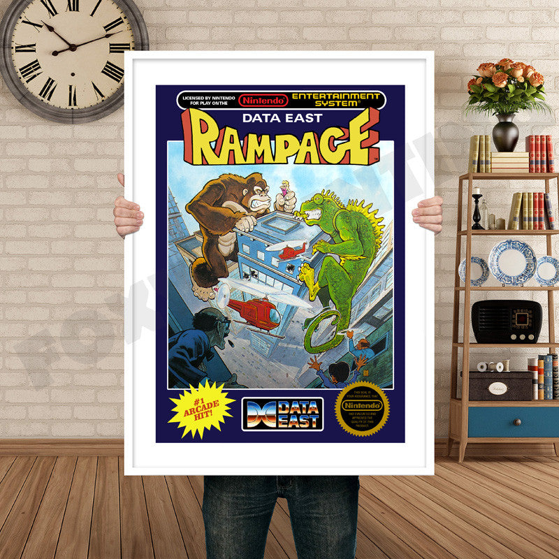 Rampage Retro GAME INSPIRED THEME Nintendo NES Gaming A4 A3 A2 Or A1 Poster Art 471