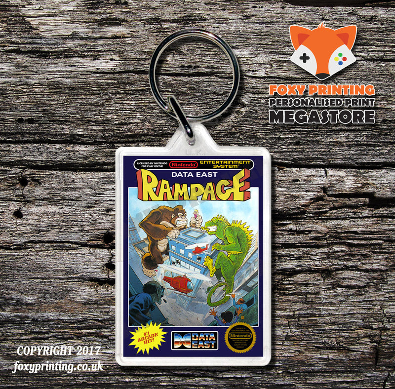 Rambo Retro NES Game Cover Art Gaming Keyring