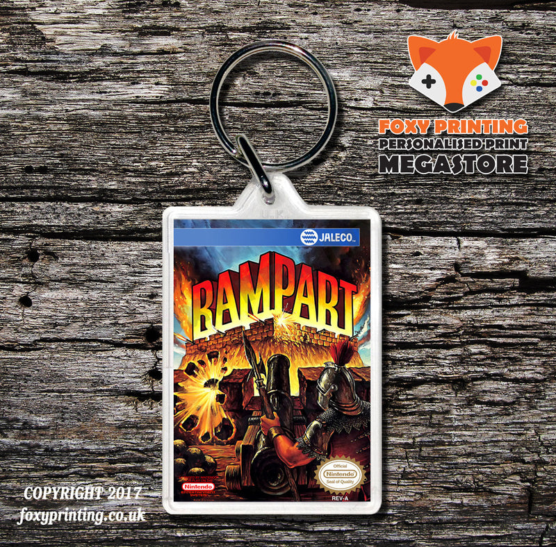 Rampage Retro NES Game Cover Art Gaming Keyring