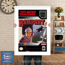 Rampart Super Nintendo GAME INSPIRED THEME Retro Gaming Poster A4 A3 A2 Or A1