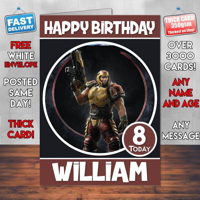 Ranger Quake Champions Inspired Style Game Kids Inspired Birthday Card (SA)