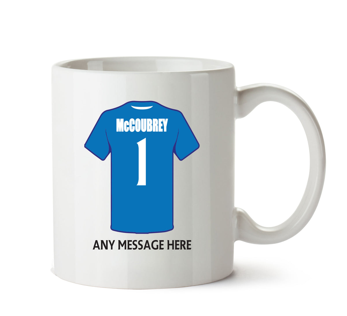 Rangers Football Team Mug Personalised Birthday Age And Name – printed mug product image 1