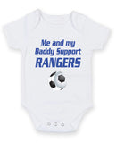 Rangers Me and my Daddy Football Fan Baby Grow Bodysuit