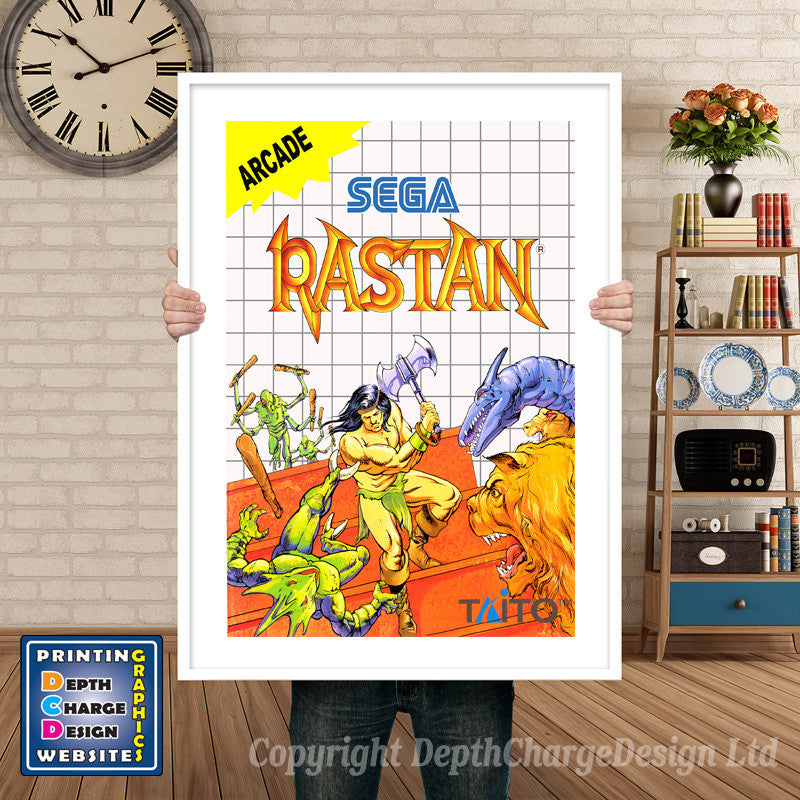 Rastan Inspired Retro Gaming Poster A4 A3 A2 Or A1