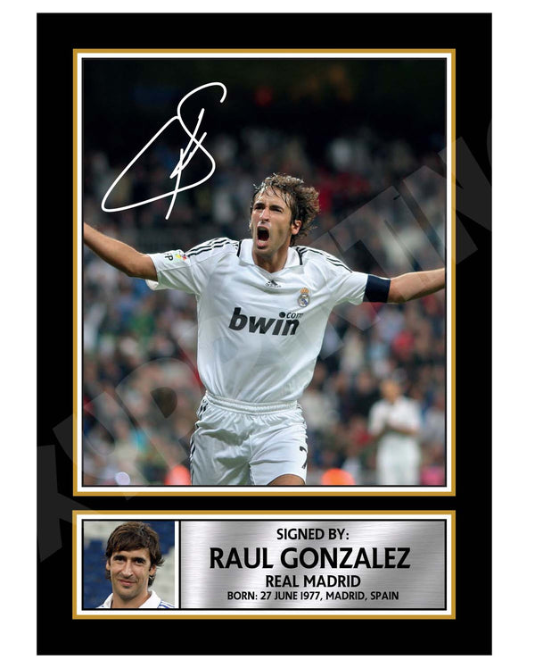 Raul Gonzalez 1 Football Player Printed Signature Print