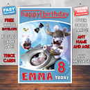 Personalised Raving Rabbids Travel In Time 2 Inspired Style Game Kids Inspired Birthday Card (SA)
