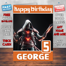 Personalised Reaper Artwork Overwatch Inspired Style Game Kids Inspired Birthday Card (SA)