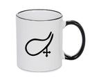 Receiver Black Handle Alchemy Mug GOTHIC GOTH HORROR STARS HORROSCOPE BLACK MAGIC MUG