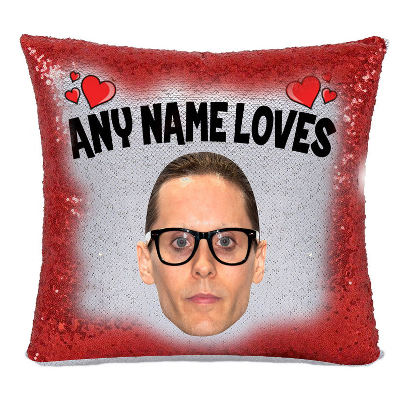 RED MAGIC SEQUIN CUSHION- ANY NAME LOVES JARED LETO (2)