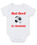 Red Devil in Training Printed Baby Grow Bodysuit Boy Girl Unisex Gift