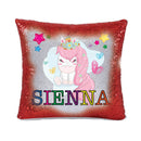 Unicorn 112 Personalised Ruby Red Magic Cushion including cushion insert