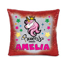 Unicorn 114 Personalised Ruby Red Magic Cushion including cushion insert
