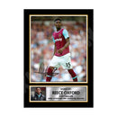 Reece OXFORD (1) Limited Edition Football Player Signed Print - Football