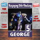 Personalised Reinhardt Artwork Inspired Style Game Kids Inspired Birthday Card (SA)