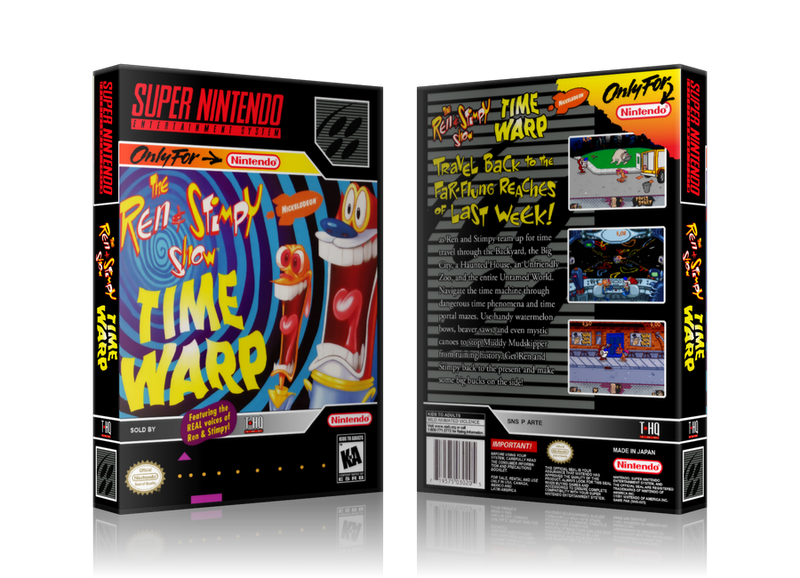 Ren And Stimpy Time Warp Replacement Nintendo SNES Game Case Or Cover