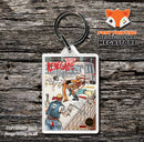 Ren And Stimpy Show Buckaroos Retro NES Game Cover Art Gaming Keyring