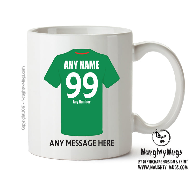 Republic of Ireland Football Team Mug - Personalised Birthday Age and Name