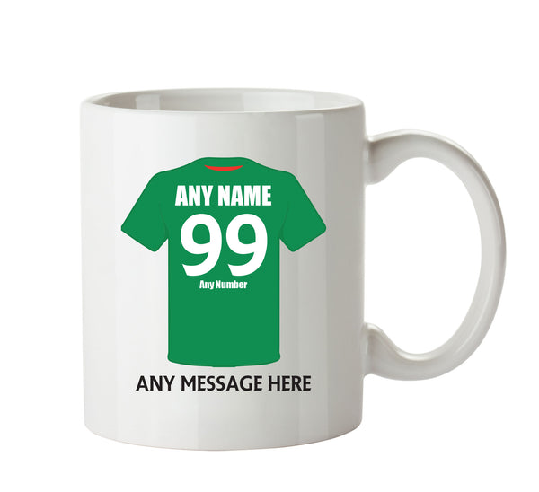 Republic of Ireland Football Team Mug - Personalised Birthday Age and Name – printed mug product image 1