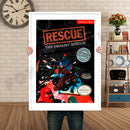 Rescue The Embassy Mission Retro GAME INSPIRED THEME Nintendo NES Gaming A4 A3 A2 Or A1 Poster Art 476