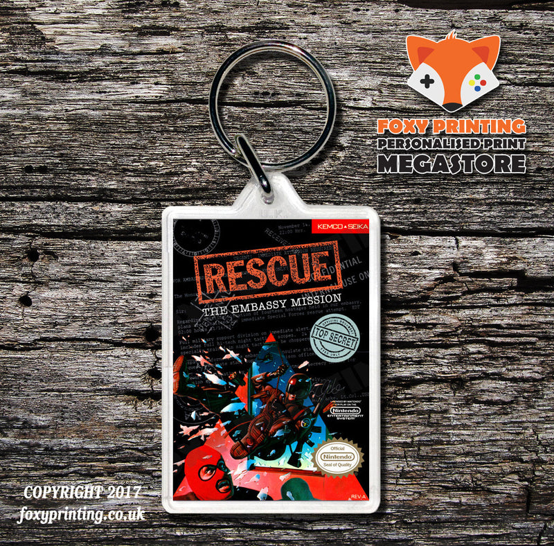 Renegade Retro NES Game Cover Art Gaming Keyring