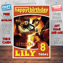 Personalised Resident Evil 1 Inspired Style Game Kids Inspired Birthday Card (SA)