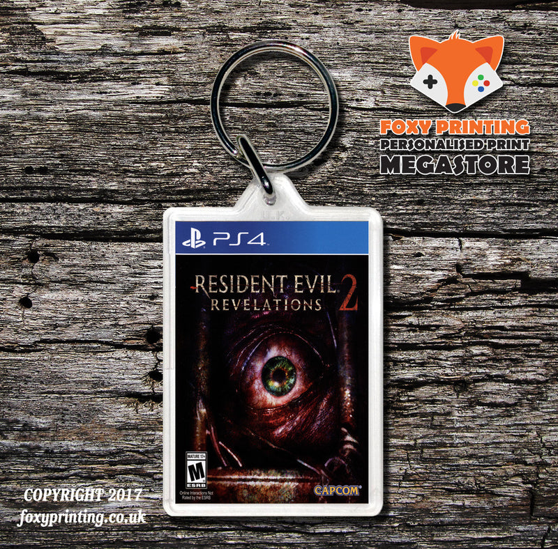 Resident Evil Revelations 2 PS4 Game Inspired Retro Gaming Keyring