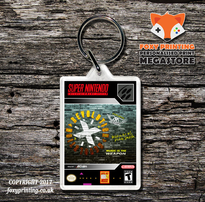 Revolution X Game Inspired Retro Gaming Keyring