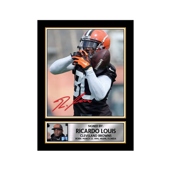 Ricardo Louis American Football Printed Signature Print