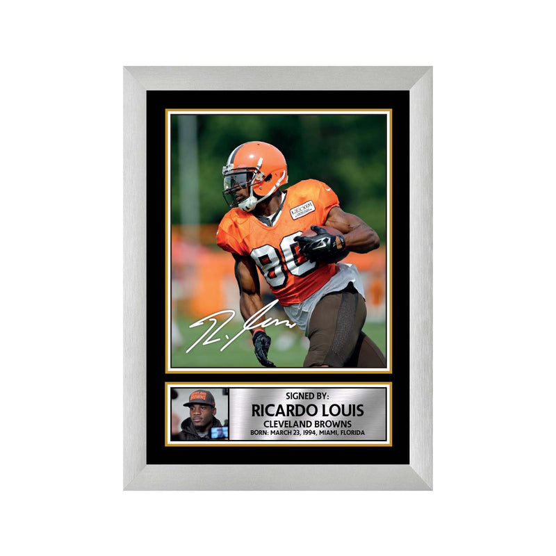 Ricardo Louis 2 Limited Edition Football Signed Print - American Footballer