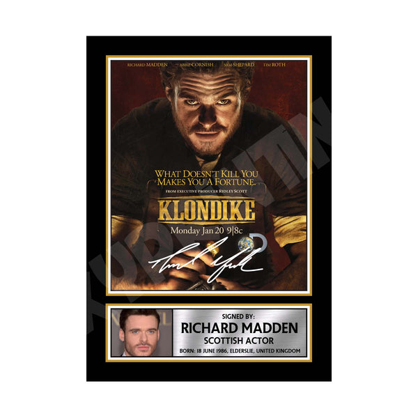 Richard Madden 3 Movie Printed Signature Print