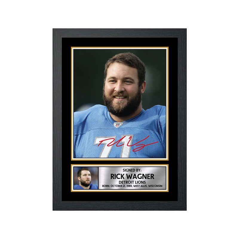 Rick Wagner Limited Edition Football Signed Print - American Footballer
