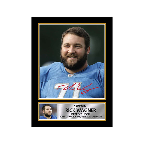 Rick Wagner American Football Printed Signature Print