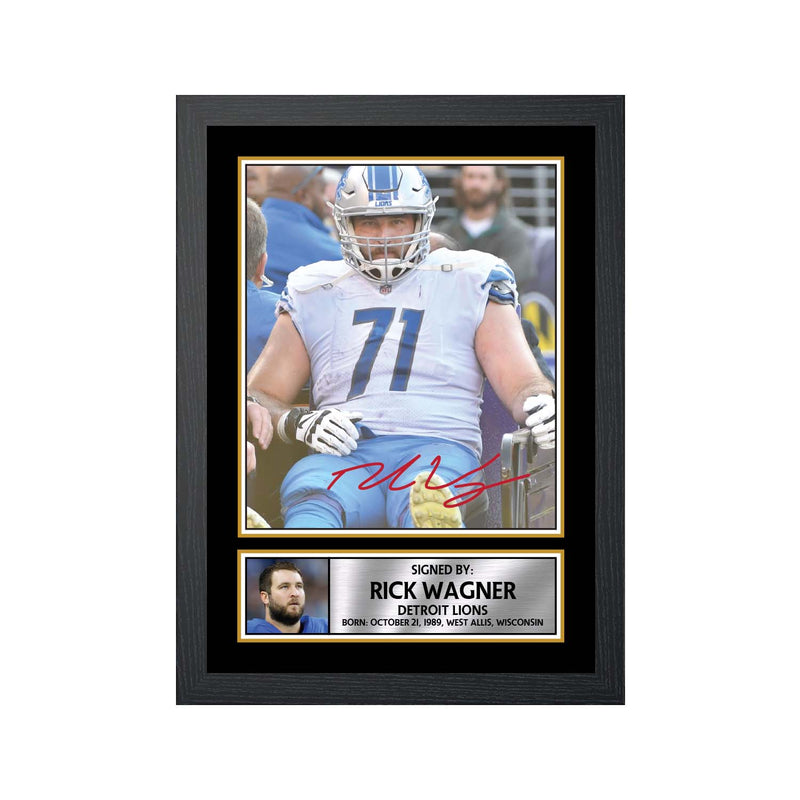Rick Wagner 2 Limited Edition Football Signed Print - American Footballer
