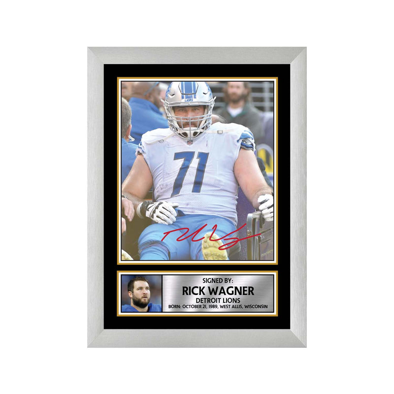 Rick Wagner 2 Limited Edition Football Signed Print - American Footballer