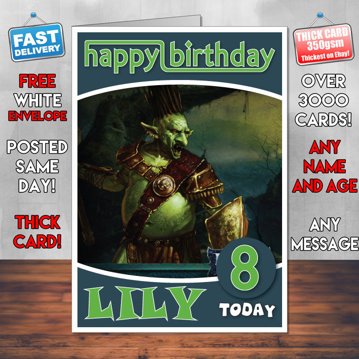 Personalised Rift 1 Inspired Style Game Kids Inspired Birthday Card (SA)
