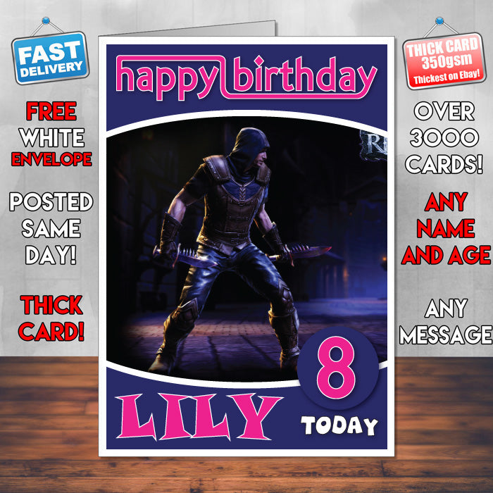 Personalised Rift 2 Inspired Style Game Kids Inspired Birthday Card (SA)