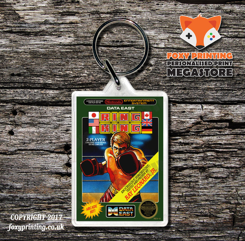 Rescue The Embassy Mission Retro NES Game Cover Art Gaming Keyring