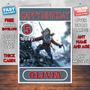 Personalised Rise Of The Tomb Raider 1 Inspired Style Game Kids Inspired Birthday Card (SA)