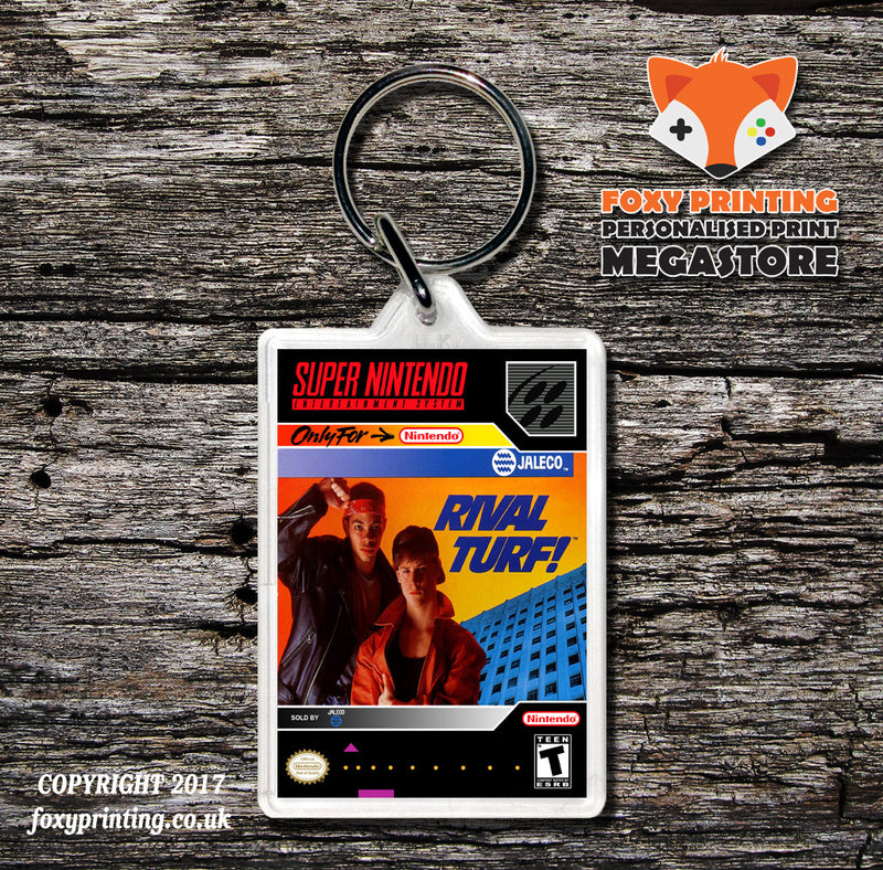 Rival Turf Game Inspired Retro Gaming Keyring