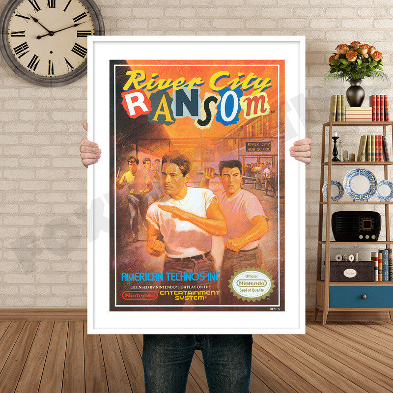 River City Ransom Retro GAME INSPIRED THEME Nintendo NES Gaming A4 A3 A2 Or A1 Poster Art 478