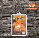 Ring King Retro NES Game Cover Art Gaming Keyring