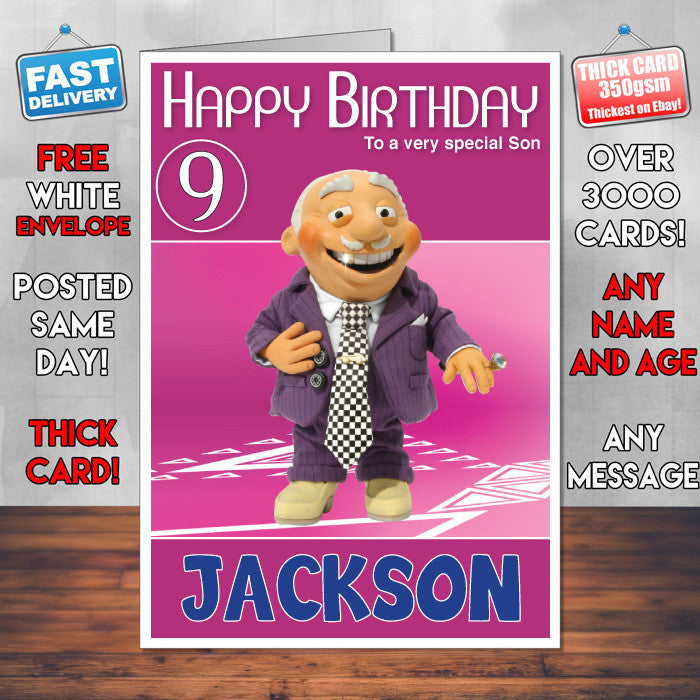 Roary 11 Style Theme Personalised Kidshows Birthday Card (SA)