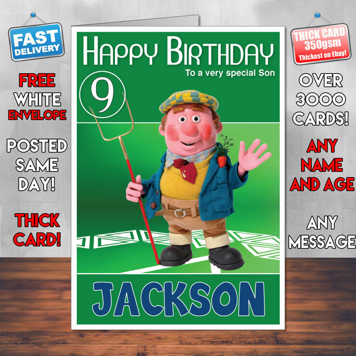 Roary 12 Style Theme Personalised Kidshows Birthday Card (SA)