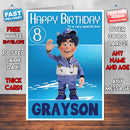 Roary 2 Style Theme Personalised Kidshows Birthday Card (SA)