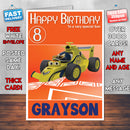 Roary 3 Style Theme Personalised Kidshows Birthday Card (SA)